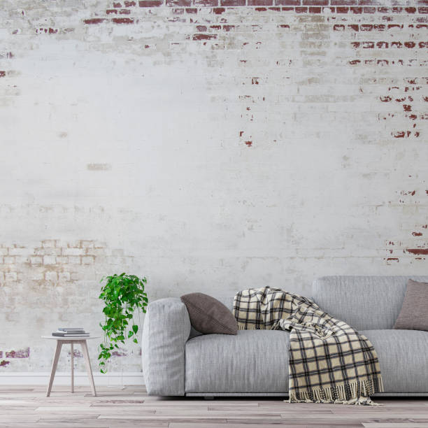 istock Elegant living room with sofa front view right 1221459831