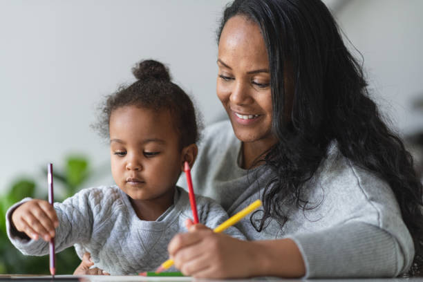istock Mother and son create art together 1221462347