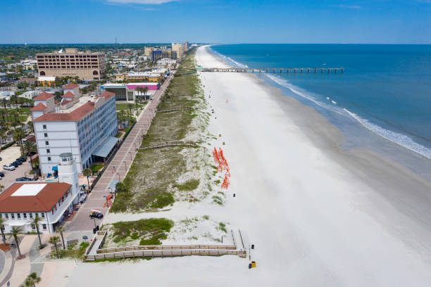 istock Aerial View of Jacksonville Beach 1221462374