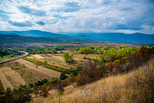 autumn landscape on the  plateau of the East of Serbia