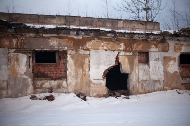istock Old buildings. Ruined buildings 1221465840