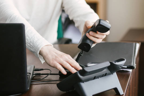 Making a phone call stock photo