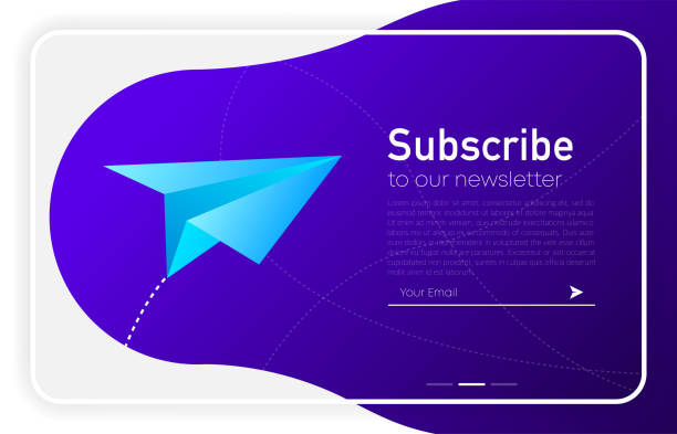 Subscribe Now For Our Newsletter. Modern gradient color. Browser window. Your Email. Vector Subscribe Now For Our Newsletter. Modern gradient color. Browser window. Your Email. Vector illustration. email subscription stock illustrations