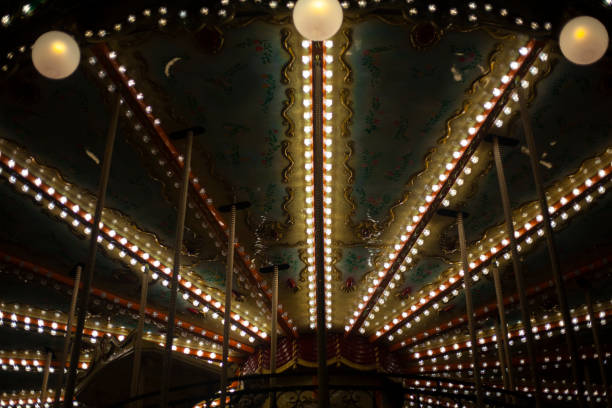 istock Garlands shine brightly in the dark 1221468961