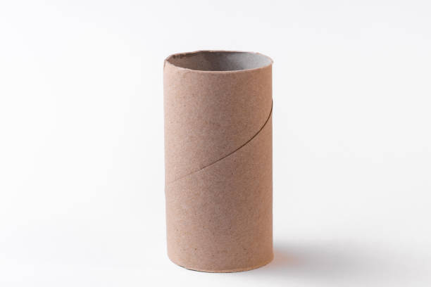 istock An empty roll of toilet paper isolated on a white background. Copy space. Space for text 1221469962