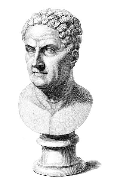 アンティークガレン、ローマの胸像の医師と哲学者 ベクターアートイラスト