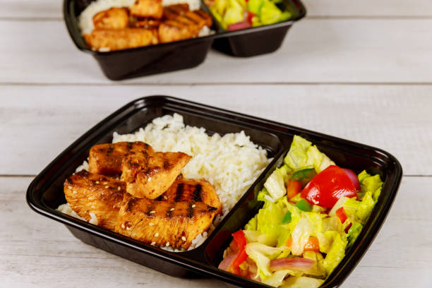 istock Healthy food delivery or take away lunch in container. 1221473421