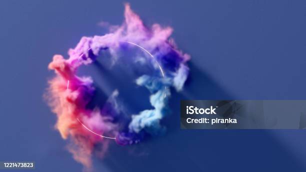 Circle Of Smoke Stock Photo - Download Image Now - Creativity, Abstract, Backgrounds