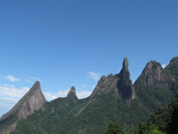 istock Partial view of the mountain range called Serra do Mar - Highlight for the God's Finger peak 1221475395