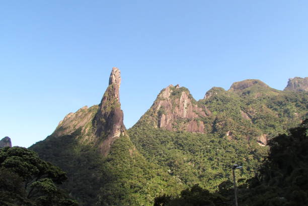 istock Partial view of the mountain range called Serra do Mar - Highlight for the God's Finger peak 1221475397