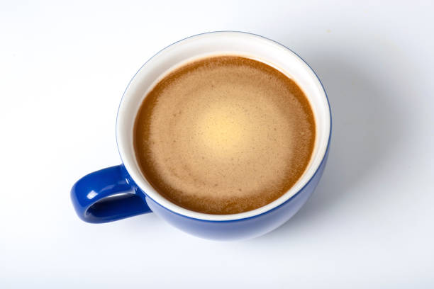 istock A blue cappuccino isolated at the white background. A coffee cup. 1221476860
