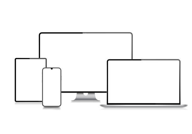 istock Realistic Vector Digital Tablet, Mobile Phone, Smart Phone, Laptop and Computer Monitor. Modern Digital Devices 1221479550