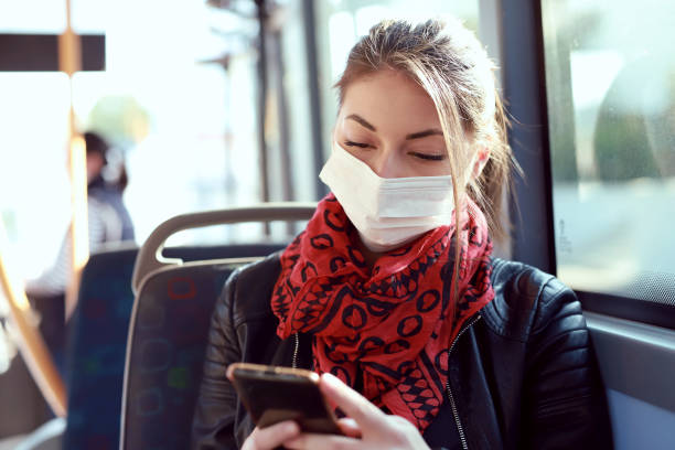 istock Young woman with protective mask stock image 1221482508
