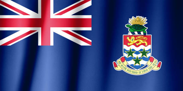 istock Cayman Islands Waving Flag realistic 1221482718