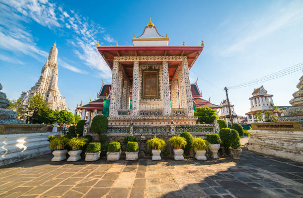istock Building inside of Wat Arun Temple Complex in Bangkok, Thailand 1221484116