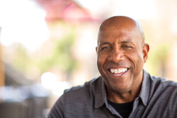 istock Happy mature African American man smiling. 1221486799