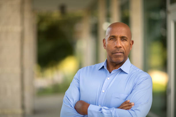 istock Happy mature African American man at work. 1221487693