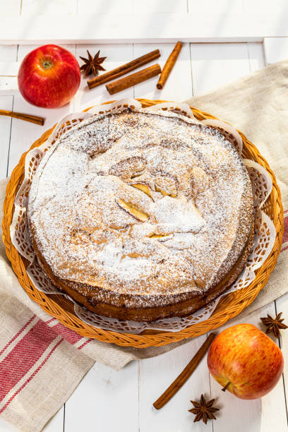 istock French Apple Cinnamon Cake with Chunks of Sweet Apples 1221491201