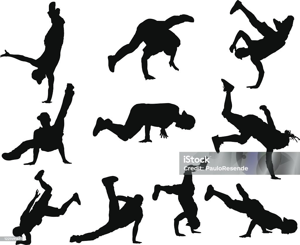 Hip Hop dancers  Breakdancing stock vector