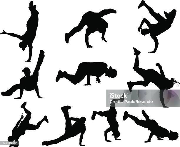 Hip Hop Dancers Stock Illustration - Download Image Now - Breakdancing, Vector, Dancing