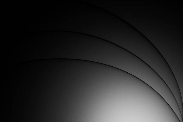 Illustration of grey and black gradient colored circular pattern. Template and background concept. 3d renderinng