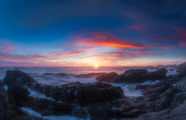 istock Beluga Rock sunset in super wide angle view 1221494670