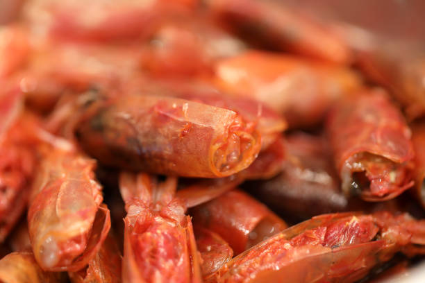 Red shrimp heads in rome italy in Italy, Lazio, Rome