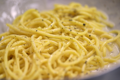 Cacio e pepe pasta in Rome Italy in Italy, Lazio, Rome
