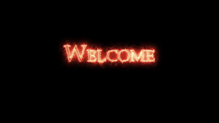 Welcome Fire Sign 230+ Welcome Banner Fire Stock Videos and Royalty-Free Footage - iStock