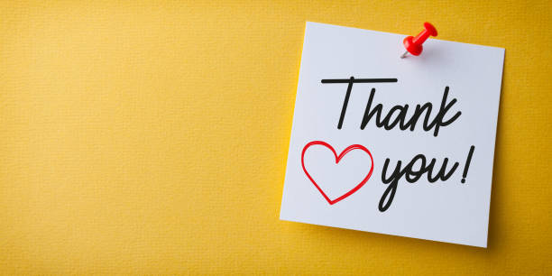 istock White Sticky Note With Thank You And Red Push Pin On Yellow Background 1221507889