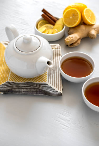 istock Asian tea concept. Traditional Asian tea ceremony arrangement. 1221510964
