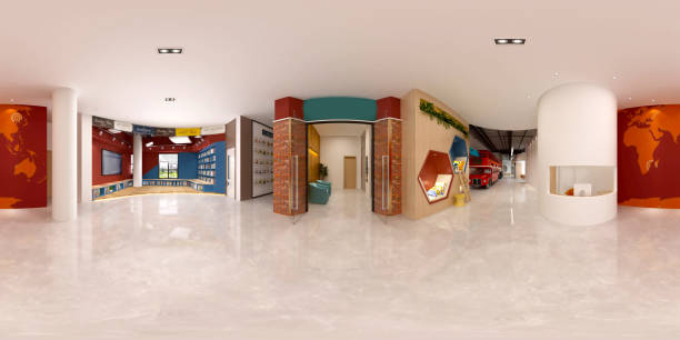 istock 3d render of club house interior 1221511962