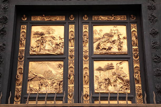 Bronze door by Lorenzo Ghiberti, Florence, Italy
