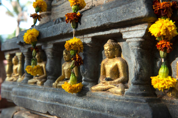 Beautiful Buddha statues at Mahabodhi Stupa Bodh Gaya