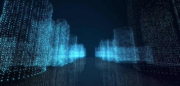 istock Abstract futuristic -  technology with polygonal shapes on dark blue background.  Design digital technology concept. Illustration. 3d rendering. 1221519669