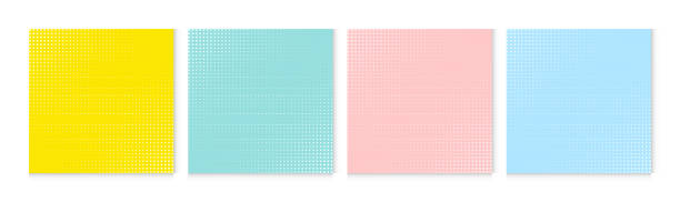 배경 무늬 하프 톤 도트 추상 화려한 파스텔 색상입니다. 여름 배경 디자인입니다. - pink background illustrations stock illustrations