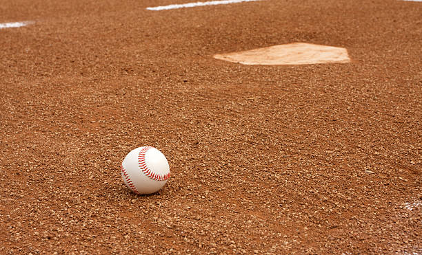 istock Baseball near Home Plate 122152423