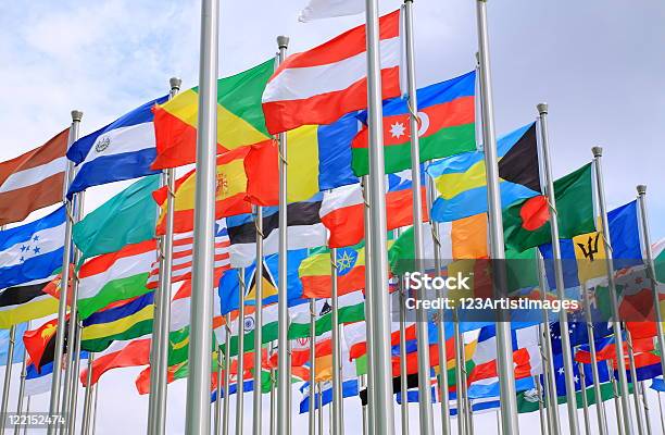 Mundo Flags Foto de stock y más banco de imágenes de Aire libre - Aire libre, Alemania, Argentina