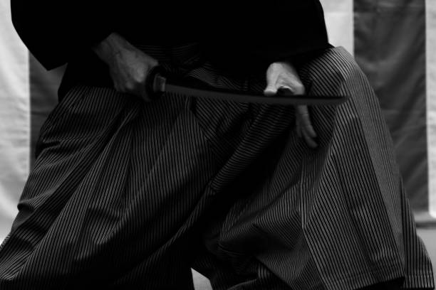istock Demonstration of Japanese tarditional sword 1221525167