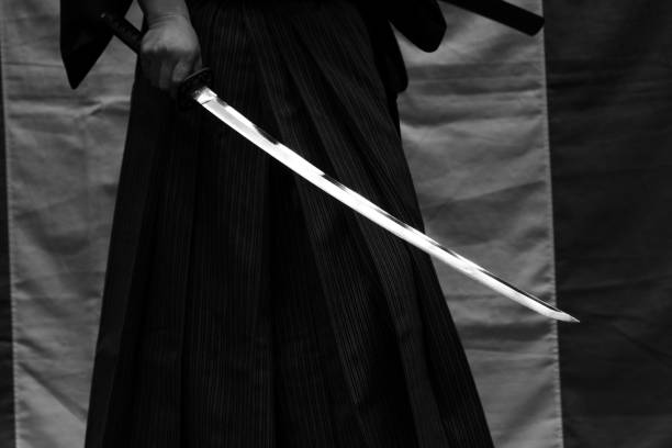 istock Demonstration of Japanese tarditional sword 1221525198