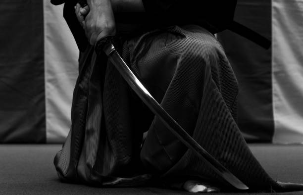 istock Demonstration of Japanese tarditional sword 1221525199