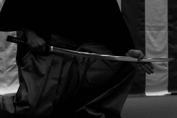 istock Demonstration of Japanese tarditional sword 1221525222