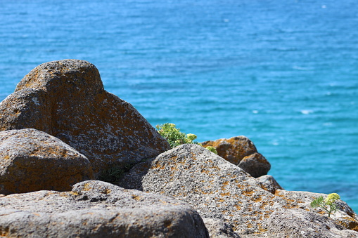 Rocks overlooking the sea in Tharros - Sardinia