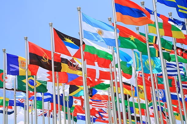 istock Brazil Argentina and world national flags 122152868