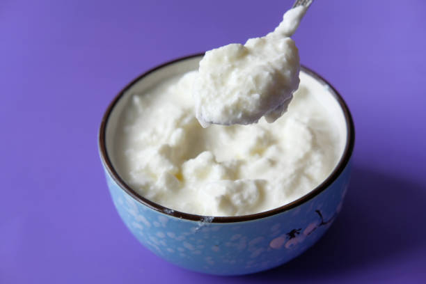 istock bowl of fresh yogurt on table, close up 1221529518