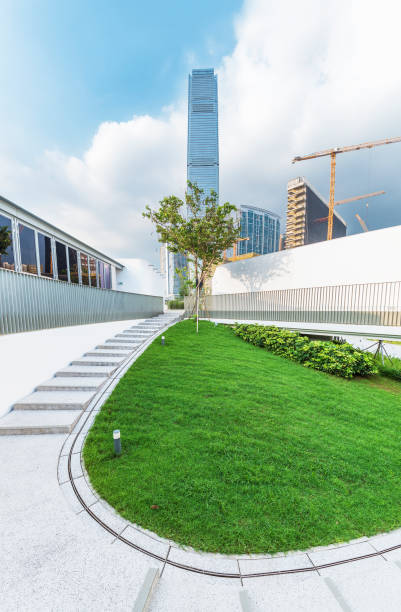 istock Skyscraper in Hong Kong city 1221530221