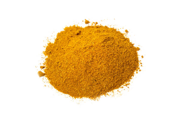 istock Pile of Sabzi Masala Powder white background 1221531385