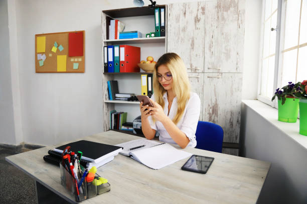 istock Business woman in an office 1221534792