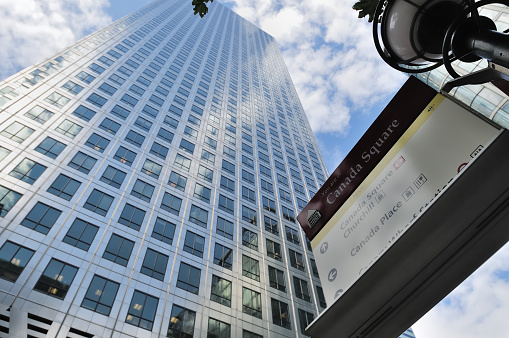 One Bishopsgate Plaza in London, England. The two towers contain a hotel and retail and residential space. This property is commercially owned and managed in the City of London.