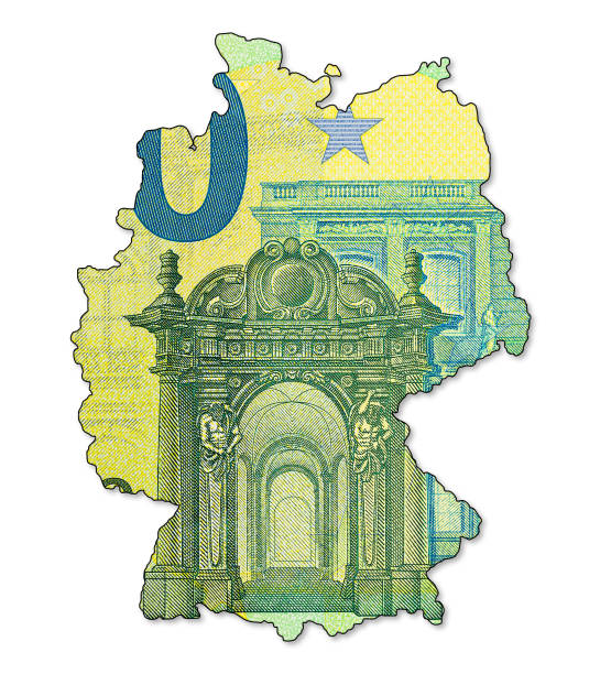 100 euro bank note second edition obverse in shape of germany